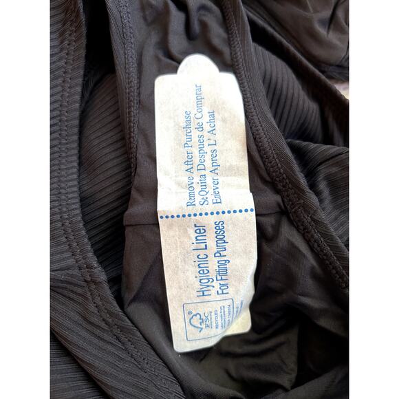 Andie Swim The Mykonos Ribbed One Piece in Black Small Tall NWT - Picture 7 of 8